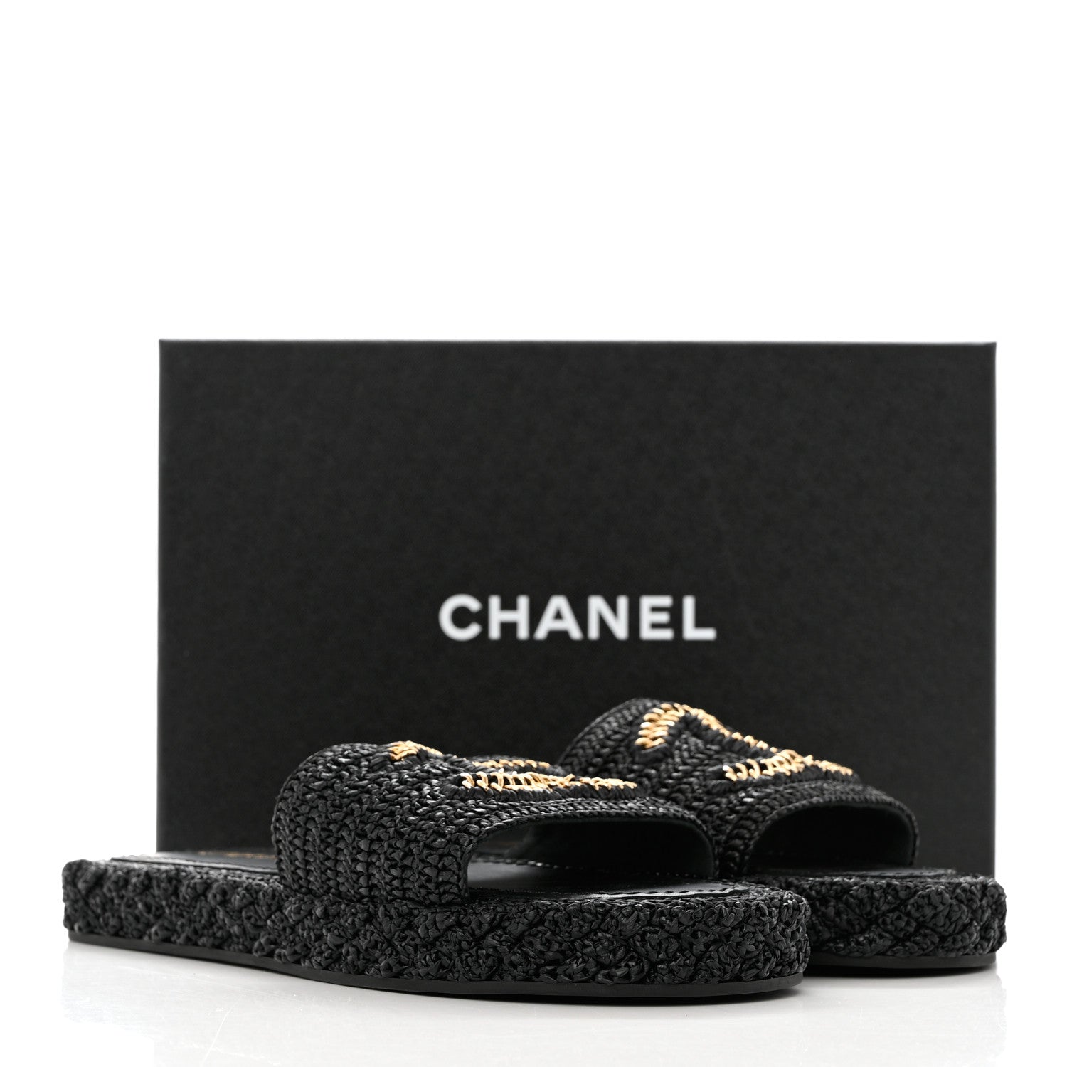 Chanel Cord Braided CC Mules 41 Black 11 of 11