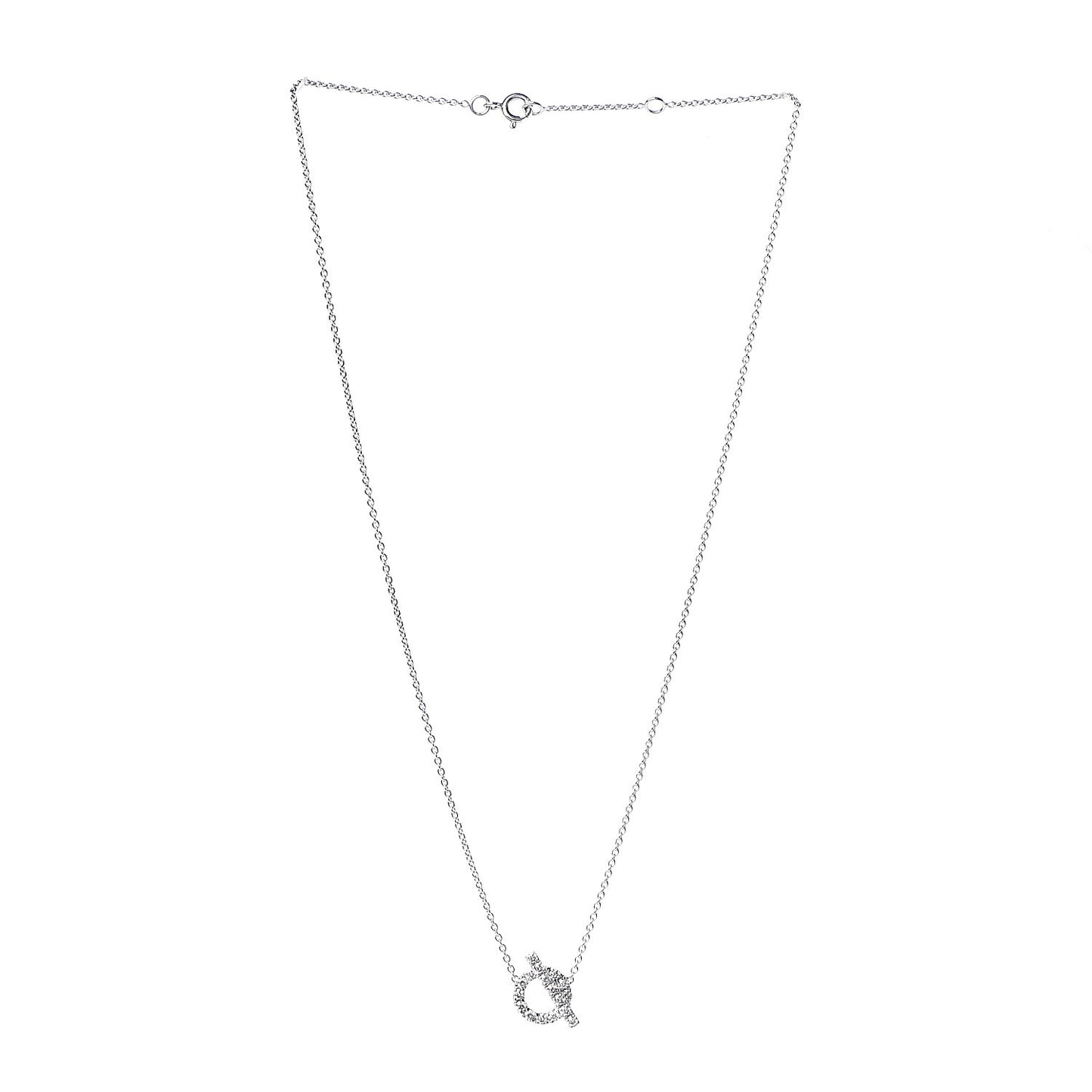 18K White Gold Diamond Finesse Pendant Necklace
