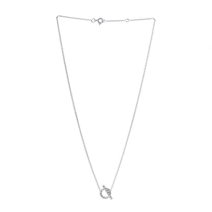 Hermes 18K White Gold Diamond Finesse Pendant Necklace 3 of 8