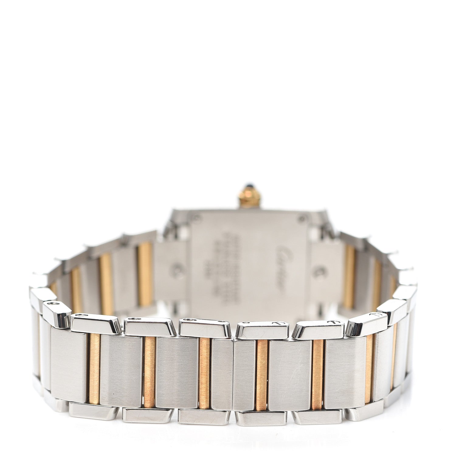 Cartier Stainless Steel 18K Yellow Gold 20mm Tank Francaise Quartz Watch 3 of 5