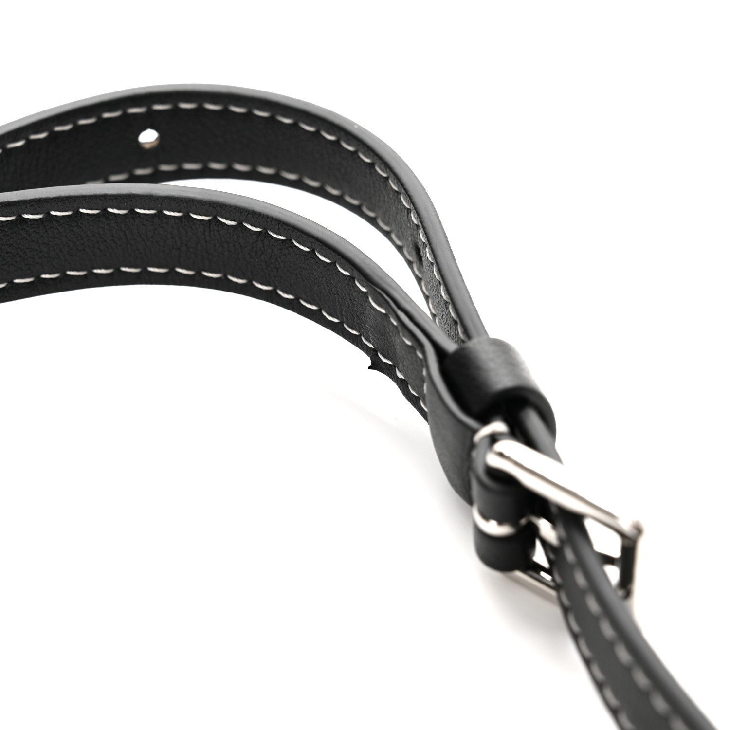 Moynat Grained Calfskin Canvas M Besace Bag Black White 11 of 11