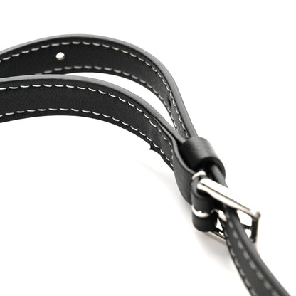 Moynat Grained Calfskin Canvas M Besace Bag Black White 11 of 11