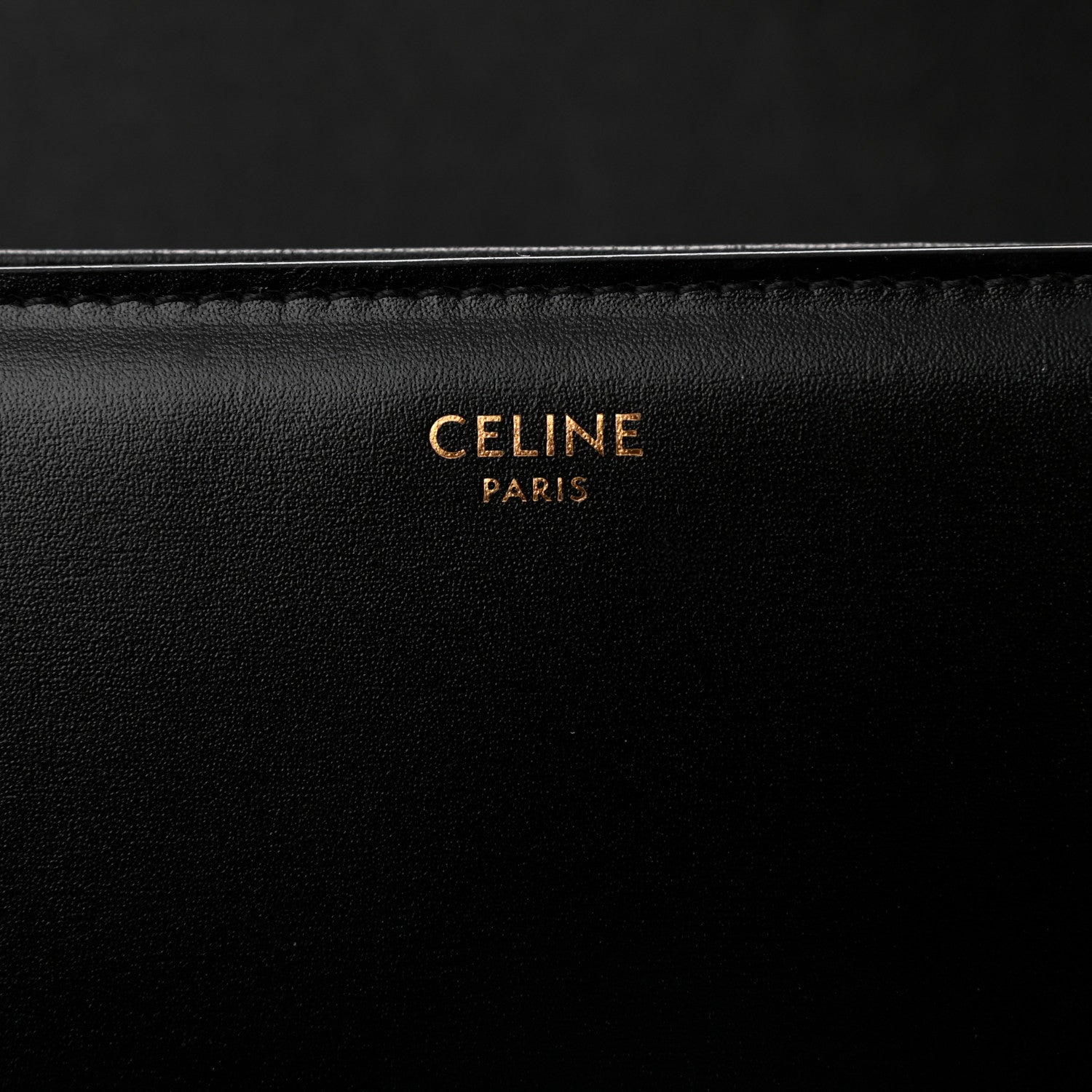 Celine Shiny Calfskin Medium Triomphe Black 6 of 17