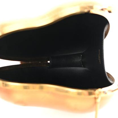 Saint Laurent Smooth Calfskin Heart Monogram Love Box Crossbody Gold 5 of 14