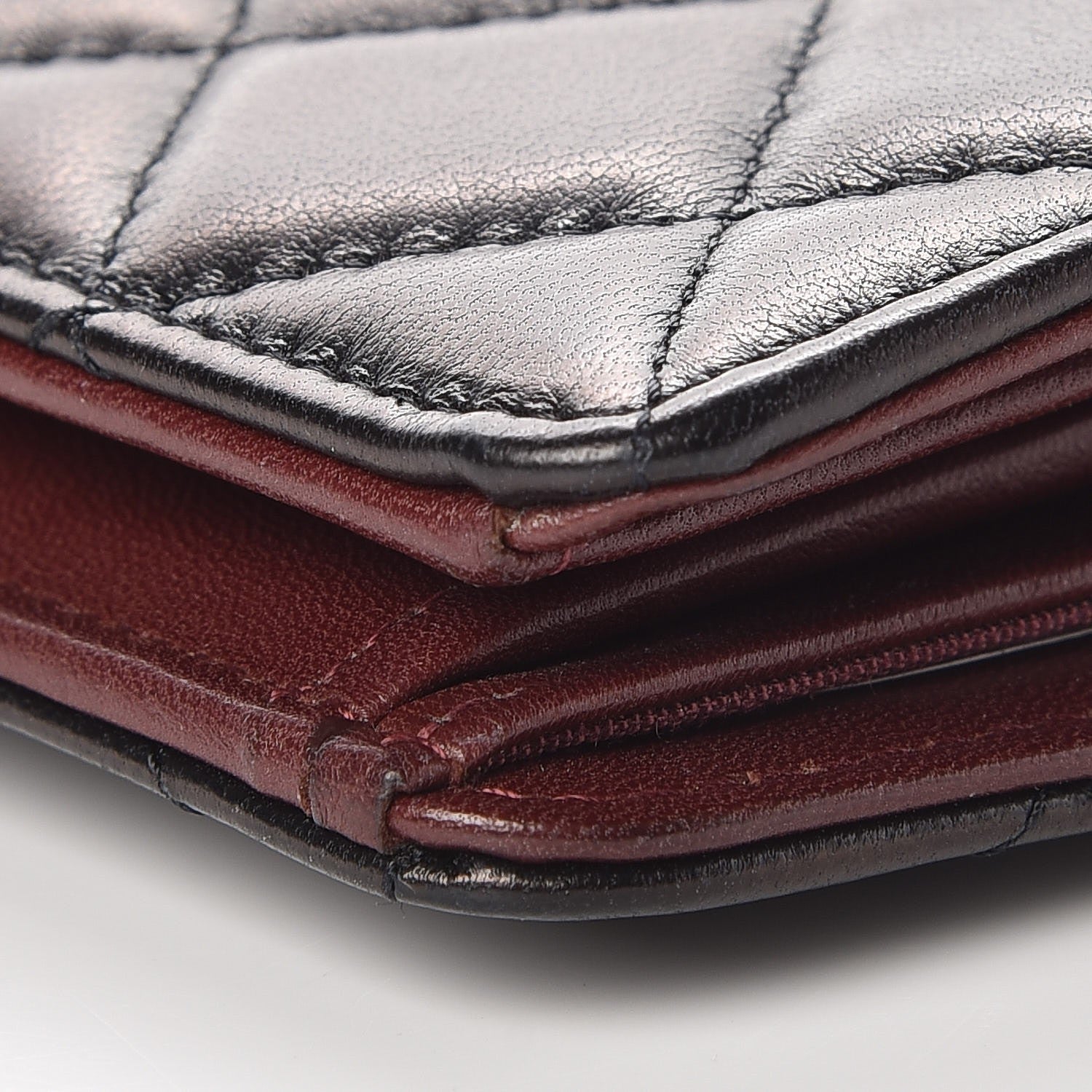 Chanel Lambskin Quilted Yen Wallet Black 10 of 11