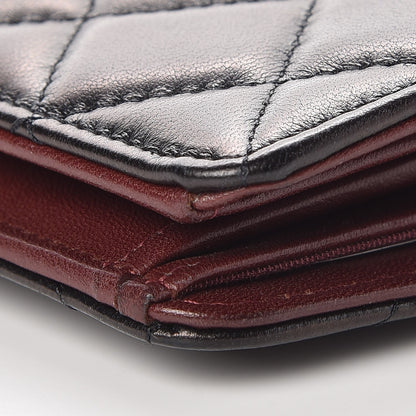 Chanel Lambskin Quilted Yen Wallet Black 10 of 11