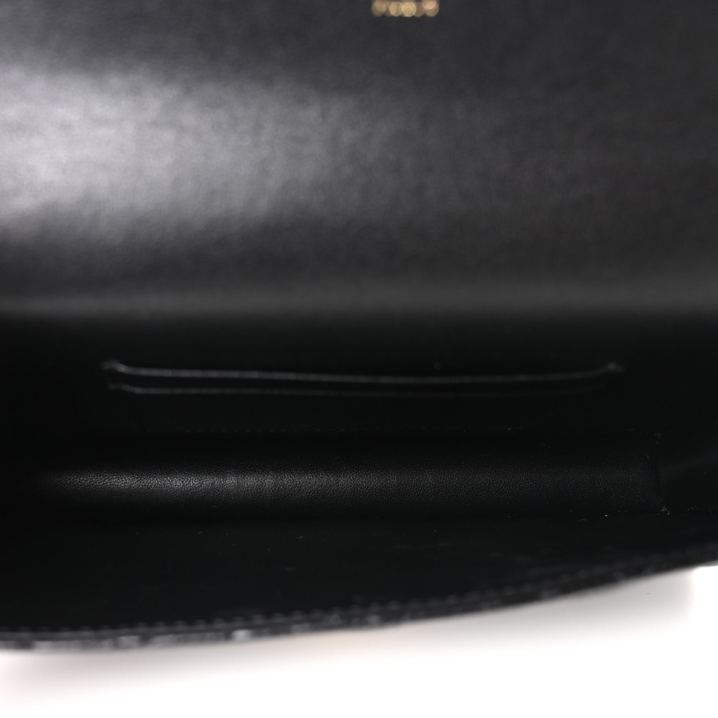 Supple Calfskin Caro Pouch with Chain Black
