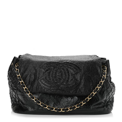 Chanel Vinyl XL Rock and Chain Flap Black 1 of 12