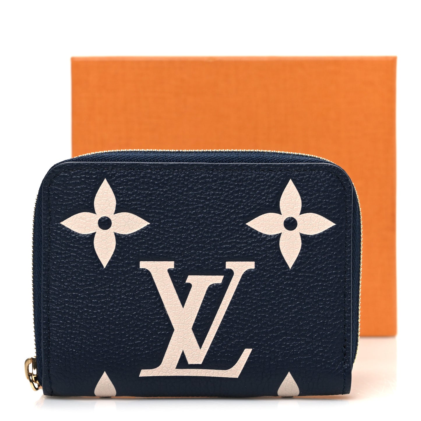 Empreinte Monogram Giant Zippy Coin Purse Navy Creme