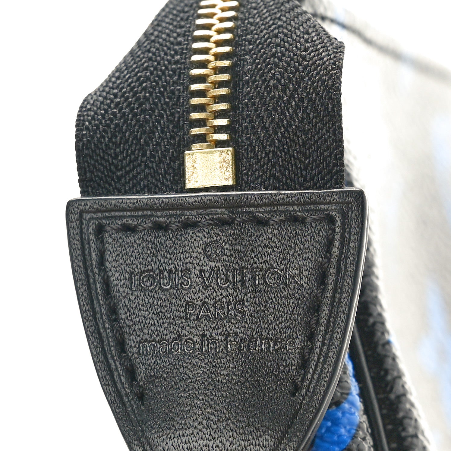 Louis Vuitton Colored Monogram Mini Pochette Accessories Blue Black 5 of 8