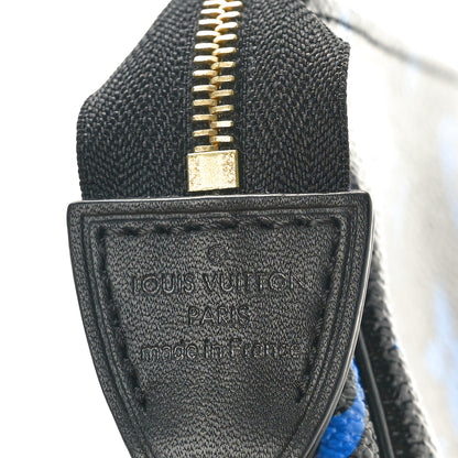 Louis Vuitton Colored Monogram Mini Pochette Accessories Blue Black 5 of 8