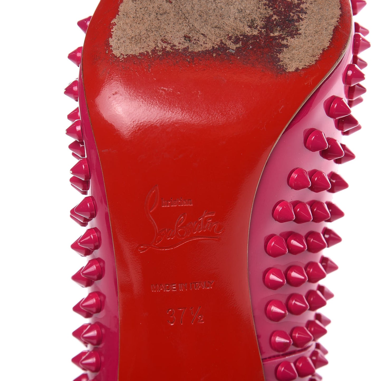 Patent Pigalle Spikes 100 Pumps 37.5 Grenadine
