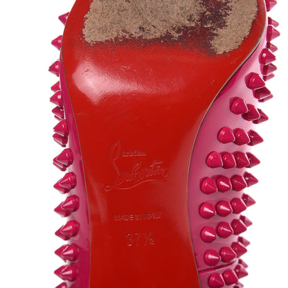 Christian Louboutin Patent Pigalle Spikes 100 Pumps 37.5 Grenadine 6 of 12