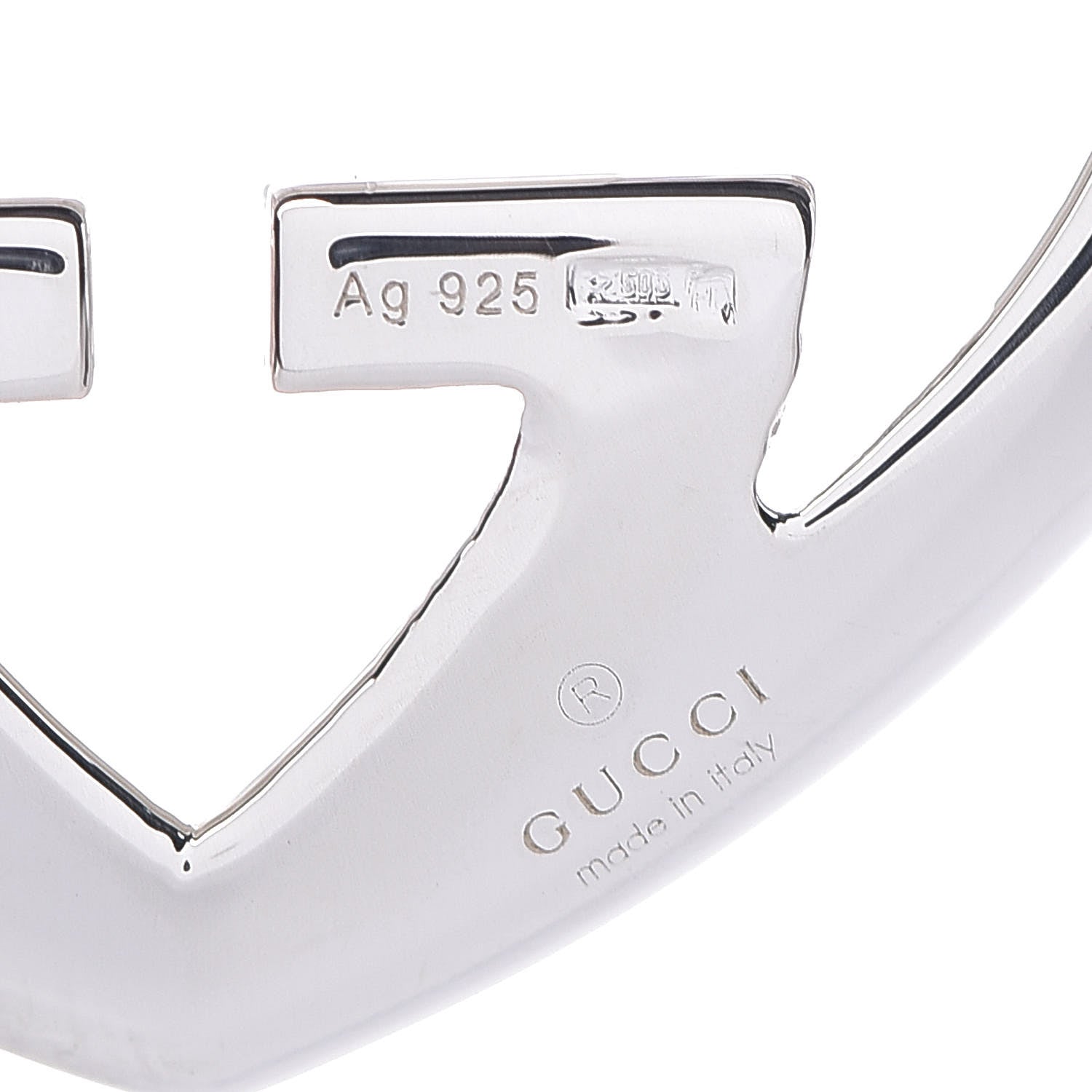 Gucci Sterling Silver Love Britt Key Chain 3 of 4