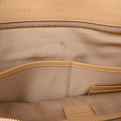 MCM Calfskin Visetos Anya Shopper Tote Beige 10 of 11