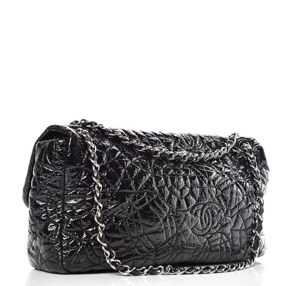 Chanel Vinyl Graphic Edge Flap Black 3 of 10