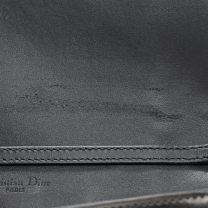Christian Dior Metallic Patent Micro-Cannage Diorama Wallet on Chain Pouch Onyx Black 13 of 13