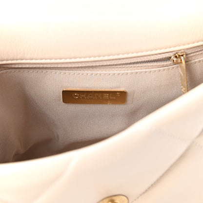 Chanel Goatskin Quilted Medium Chanel 19 Flap Beige 8 of 11