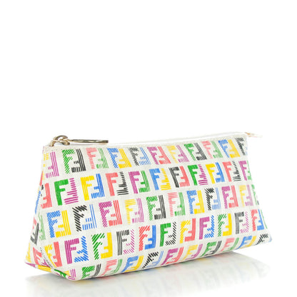 Fendi Zucchino Spalmati FF Multicolor Cosmetic Pouch White Multicolor 3 of 7