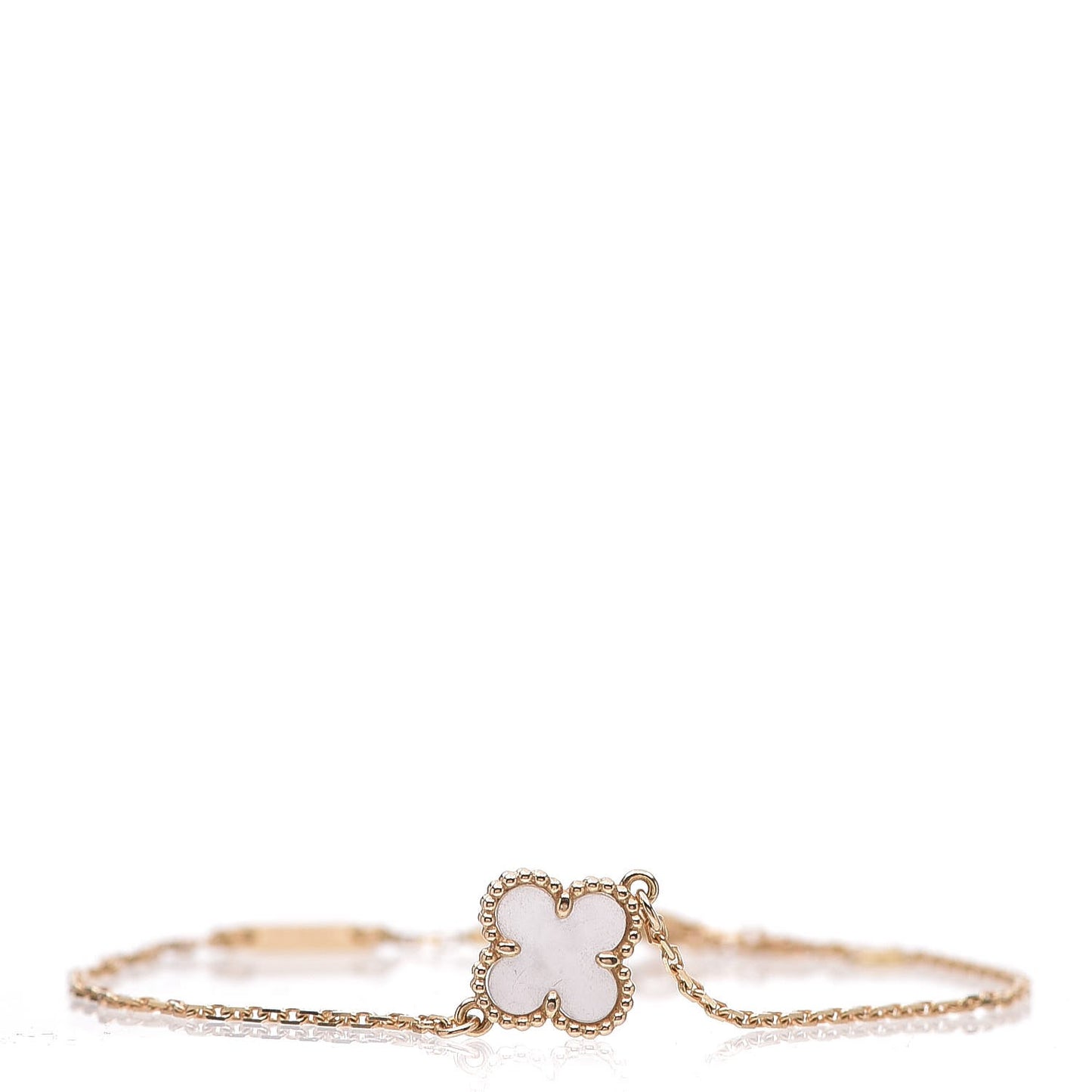 18K Yellow Gold Mother of Pearl Sweet Alhambra Bracelet