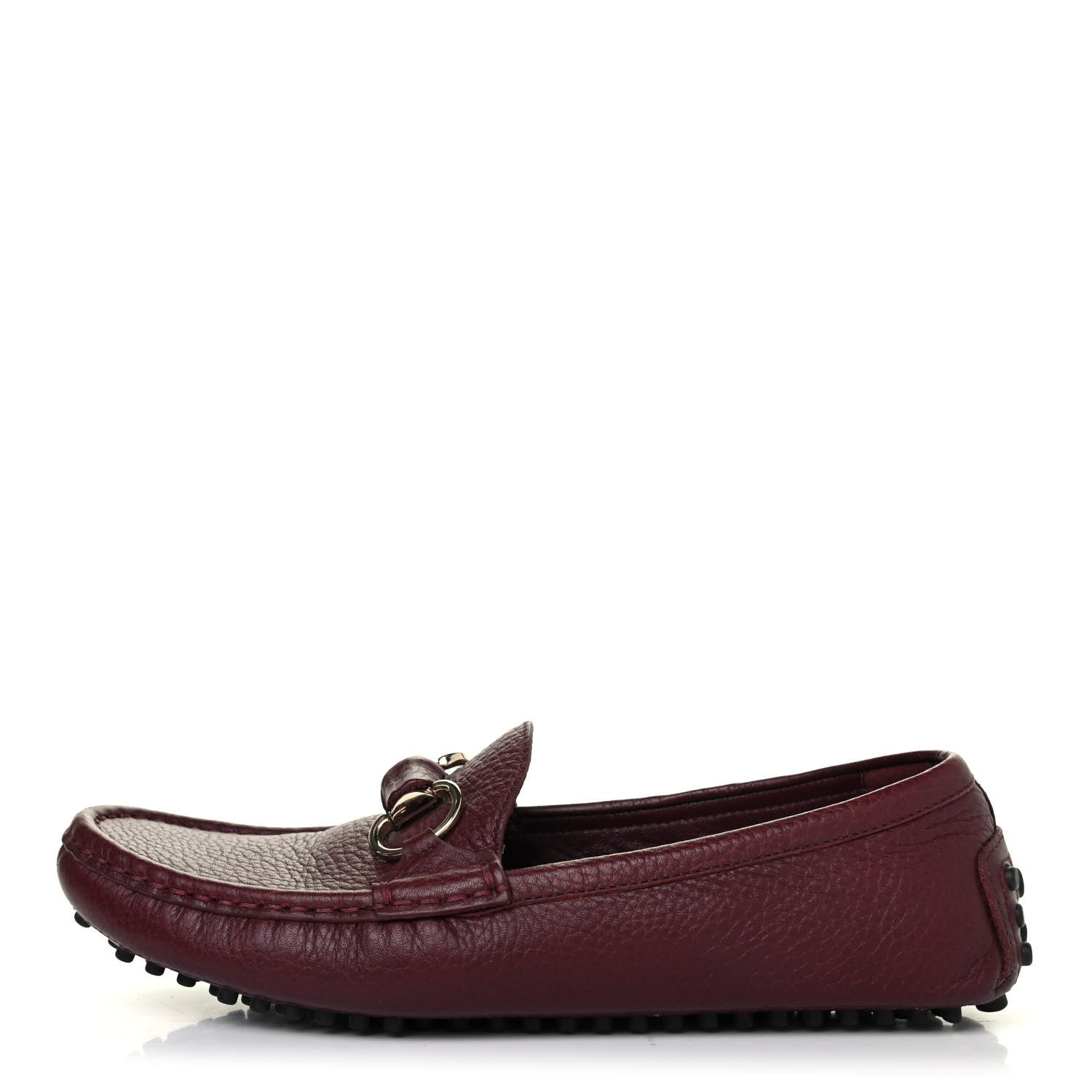 Gucci Calfskin Horsebit Driver Loafers 36 Burgundy 1 of 4