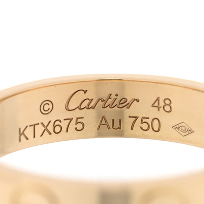 Cartier 18K Yellow Gold 3.5mm LOVE Wedding Band Ring 48 4.5 5 of 6
