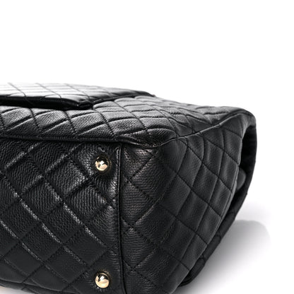 Chanel Calfskin Quilted XXL Travel Flap Bag Black 12 of 12