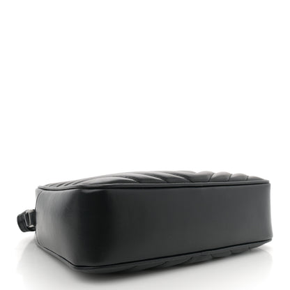 Saint Laurent Calfskin Matelasse Monogram Lou Camera Bag Black 4 of 12
