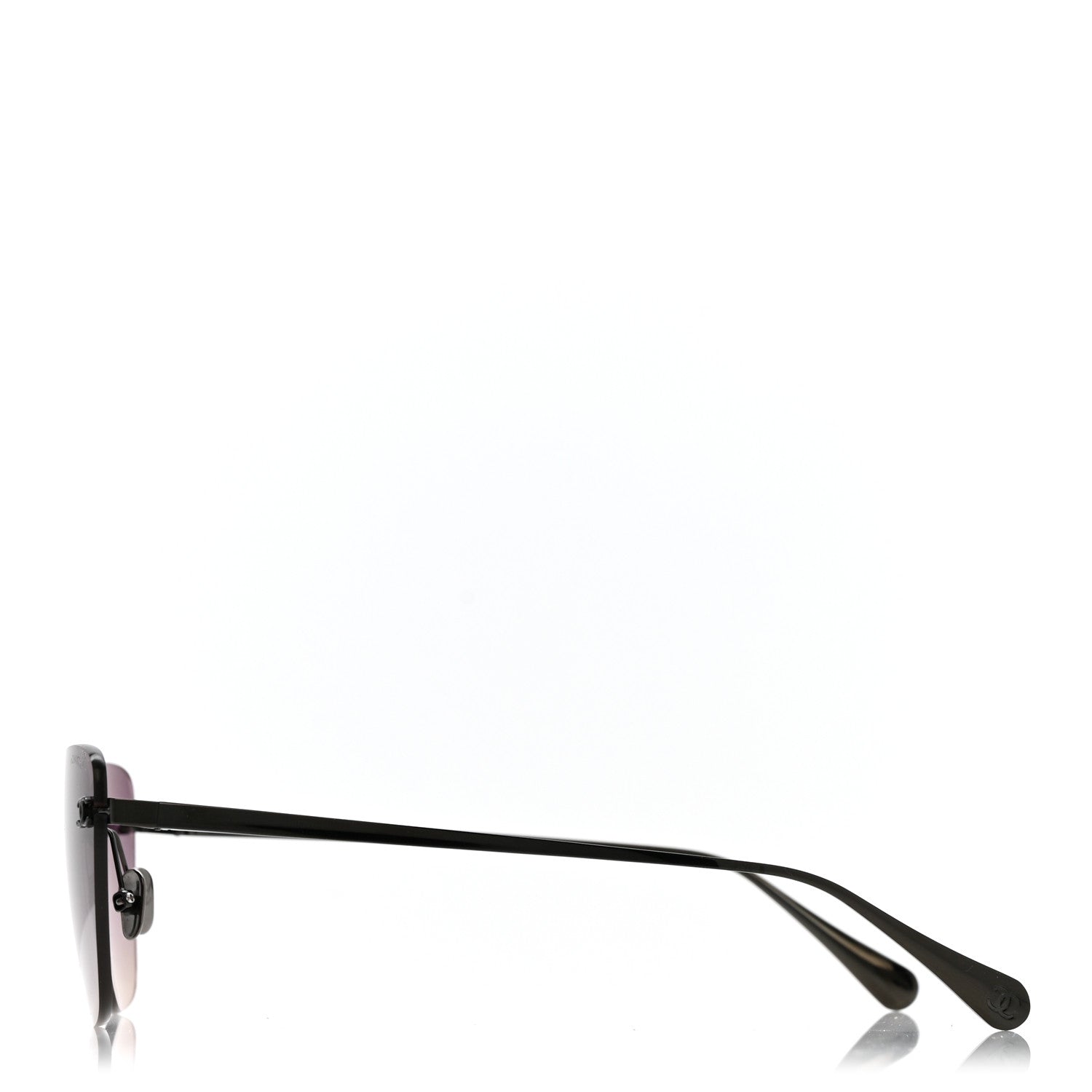 Chanel Titanium Cat Eye CC Sunglasses 4286-T Black 3 of 11