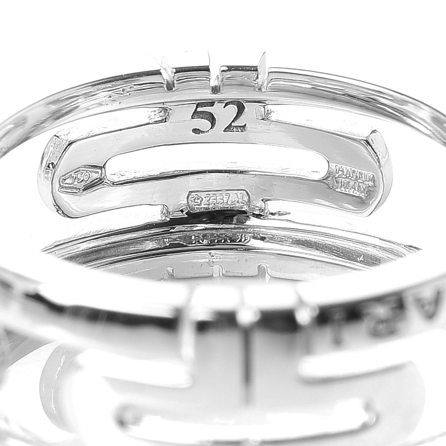 18K White Gold Parentesi Band Ring 52 6