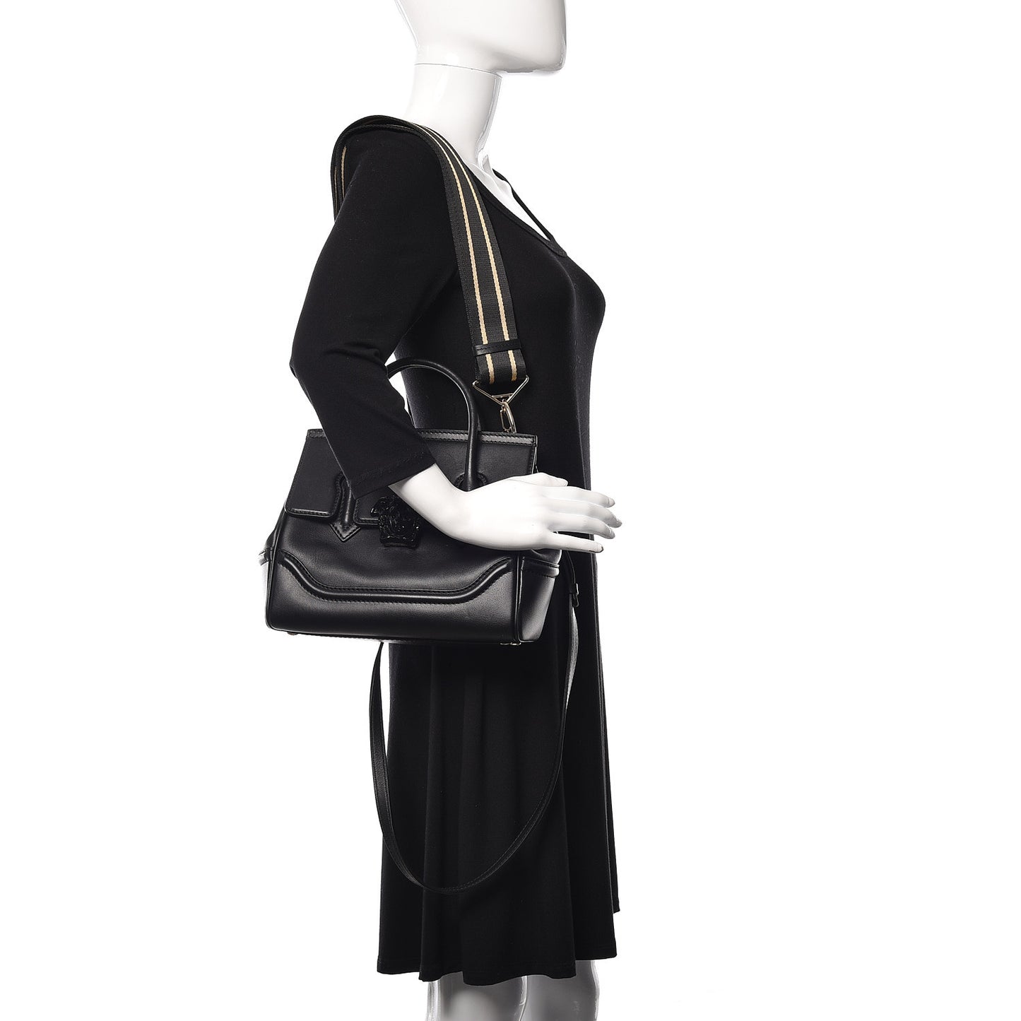 Calfskin Medium Palazzo Empire Bag Black