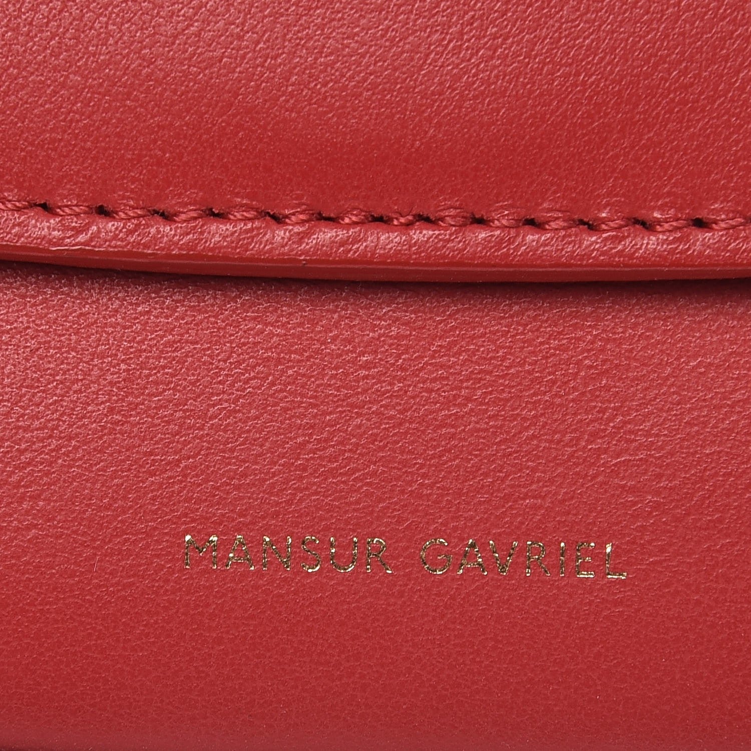 Mansur Gavriel Calfskin Mini Flap Crossbody Bag Flamma 7 of 8