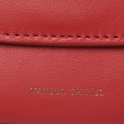 Mansur Gavriel Calfskin Mini Flap Crossbody Bag Flamma 7 of 8