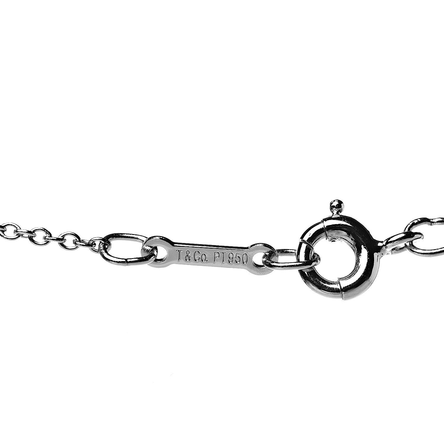 Tiffany Platinum Diamond Small Bezel Set Victoria Necklace 4 of 5