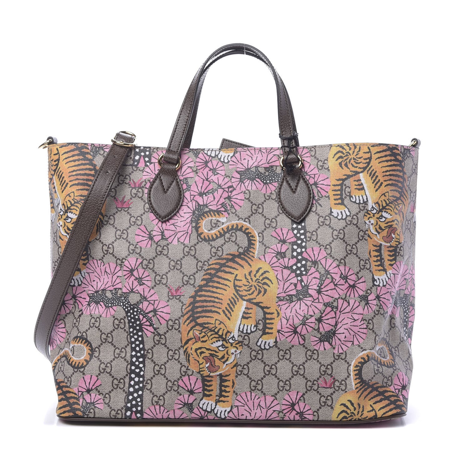 Soft GG Supreme Monogram Bengal Medium Crossbody Tote Beige Pink
