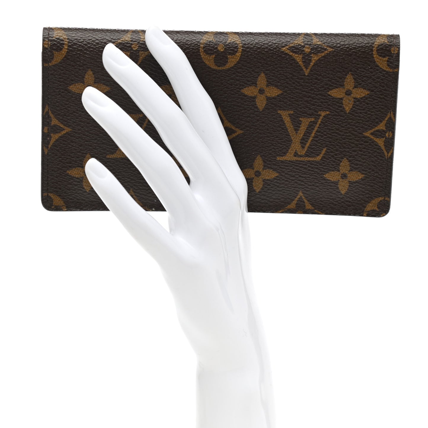 Monogram Simple Checkbook Holder Wallet Cover