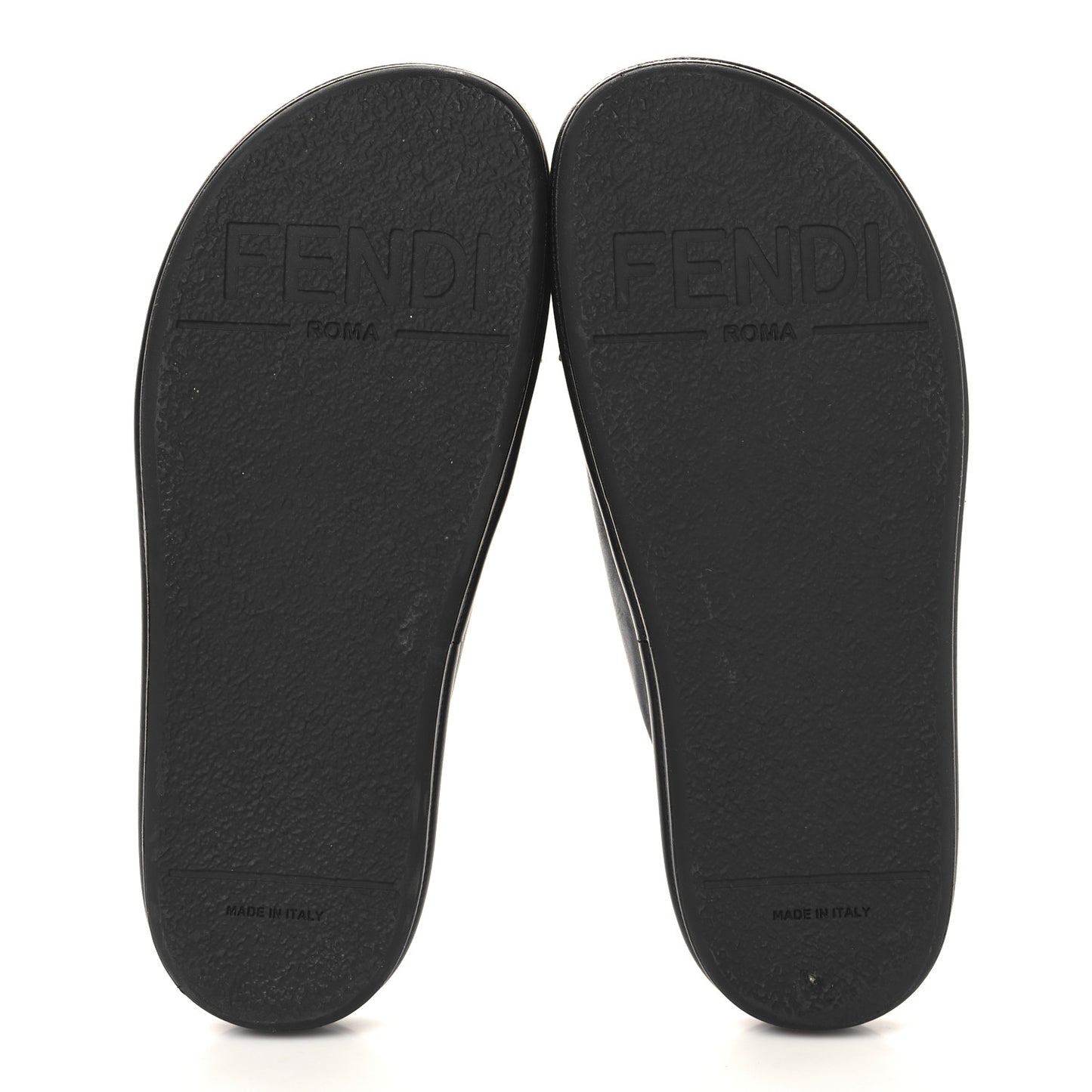 Vitello Womens Fendigraphy Slide Sandals 36.5 Black