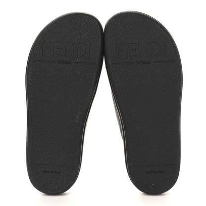Fendi Vitello Womens Fendigraphy Slide Sandals 36.5 Black 6 of 9