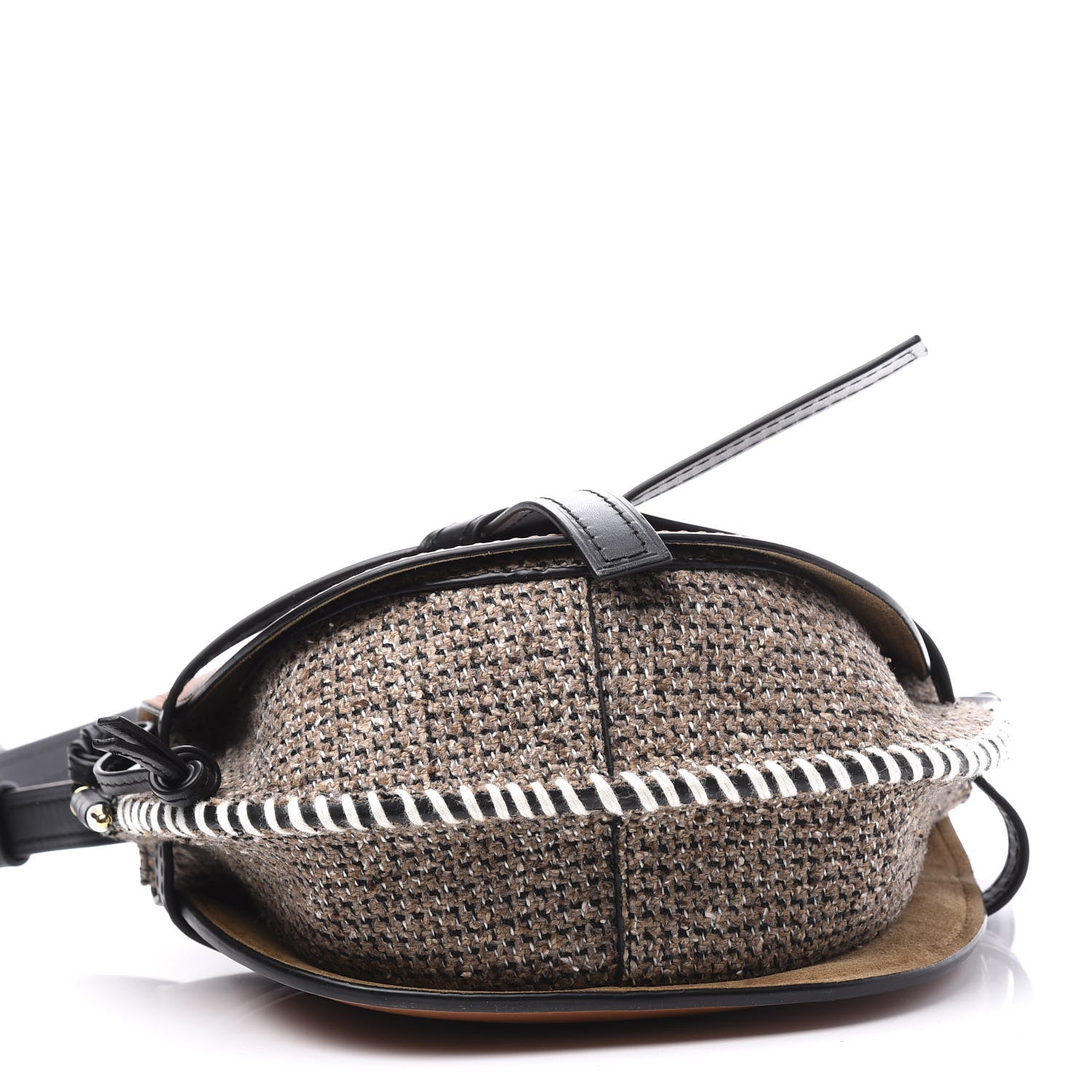 Loewe Calfskin Tweed Small Gate Crossbody Bag Tan 3 of 9
