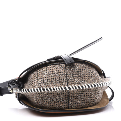 Loewe Calfskin Tweed Small Gate Crossbody Bag Tan 3 of 9