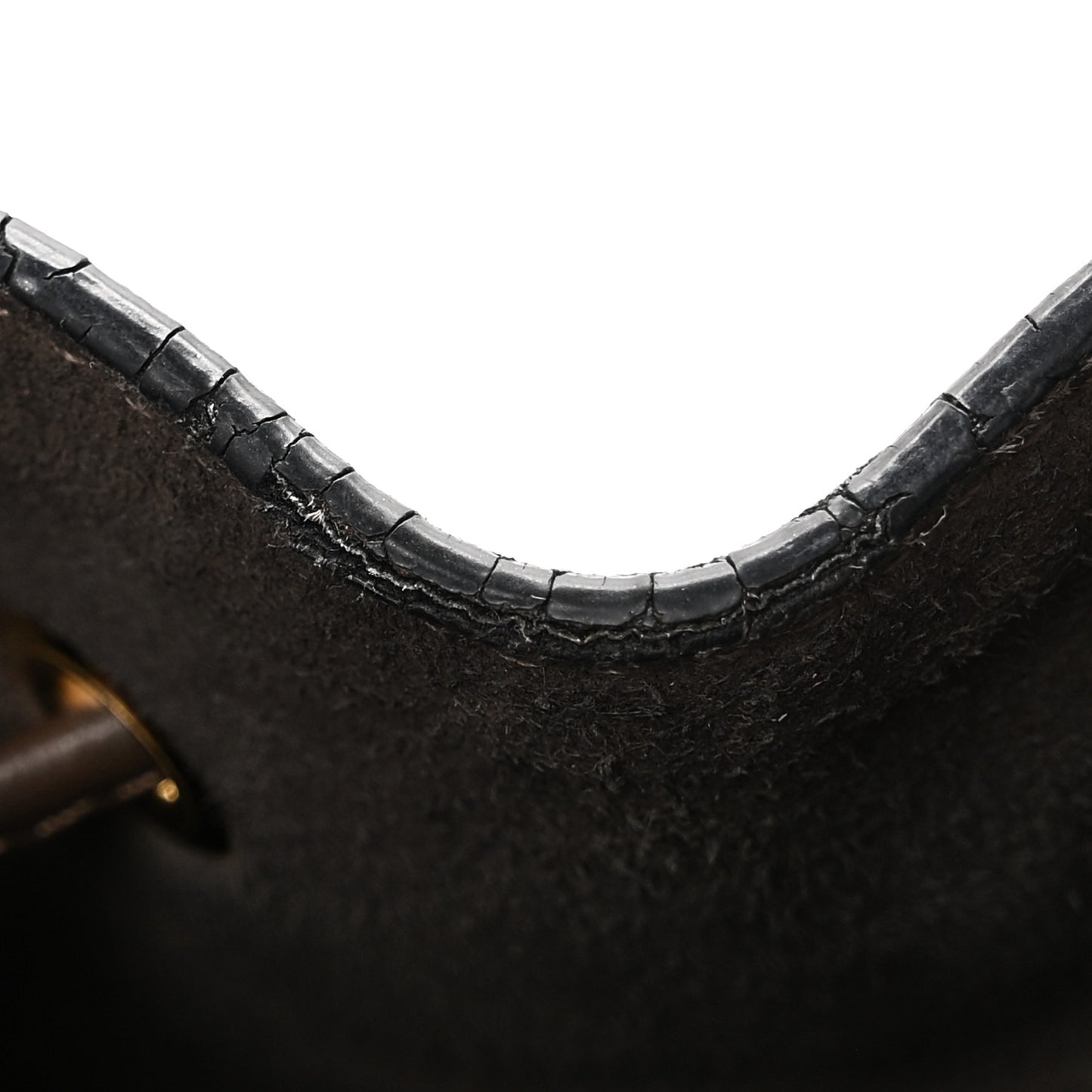 Vitello Century Matte F is Fendi Stamp Patch Bi-Color Grande Mon Tresor Bucket Bag Black Maya Fragola