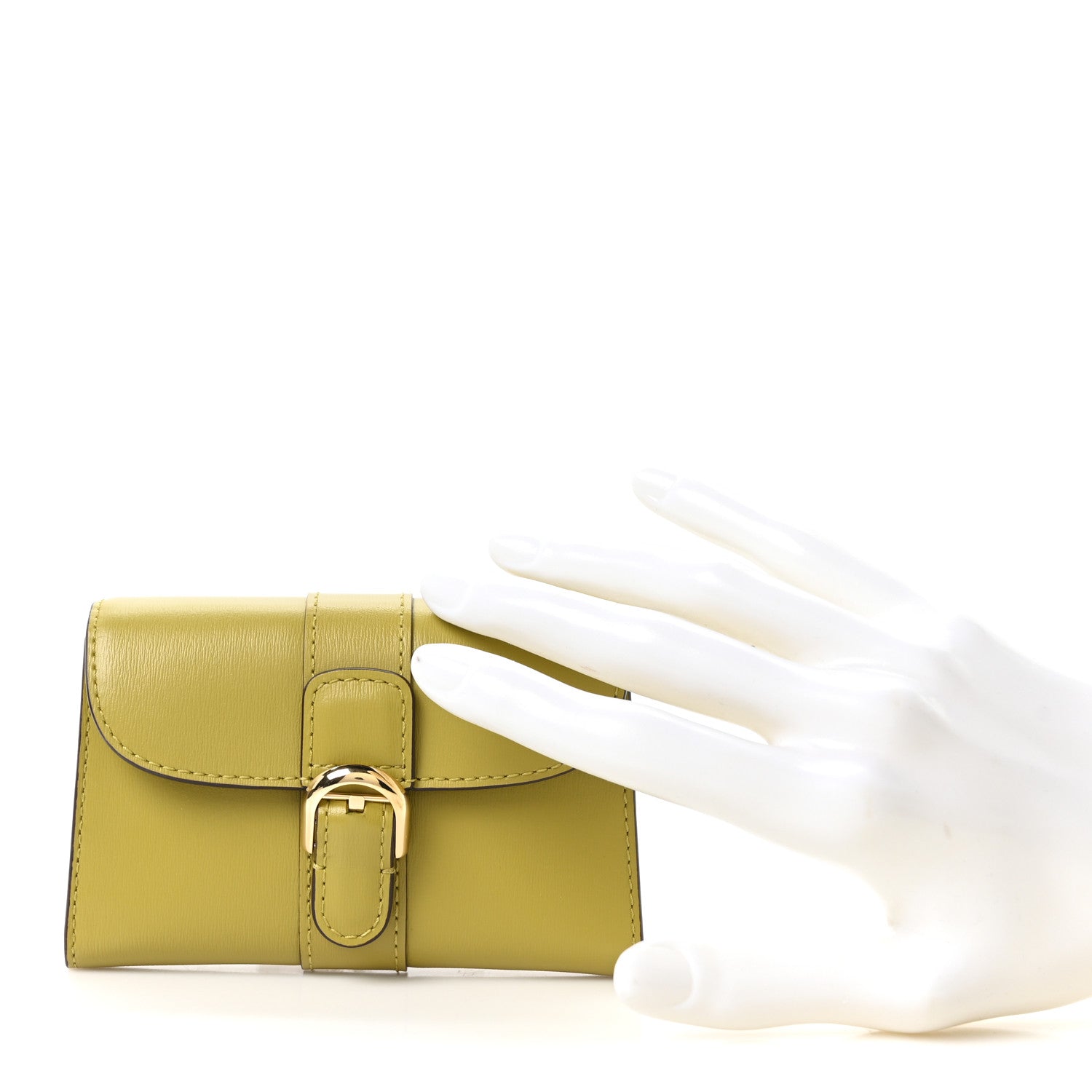 Delvaux Box Calfskin Brillant Card Holder Kiwi 2 of 10