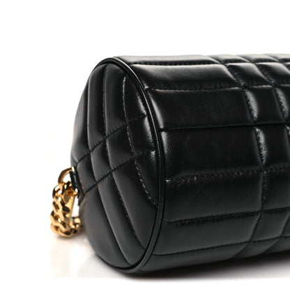 Burberry Lambskin Exploded Quilted Check New Barrel Bag Black 8 of 10