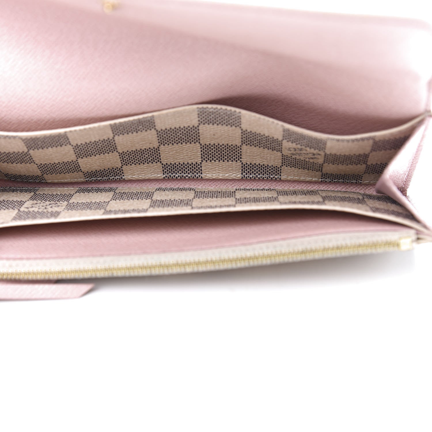 Louis Vuitton Damier Azur Emilie Wallet Rose Ballerine 5 of 16
