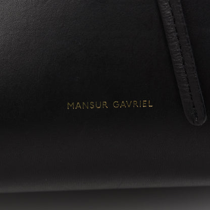 Mansur Gavriel Vegetable Tanned Calfskin Bucket Bag Black Ballerina 10 of 12