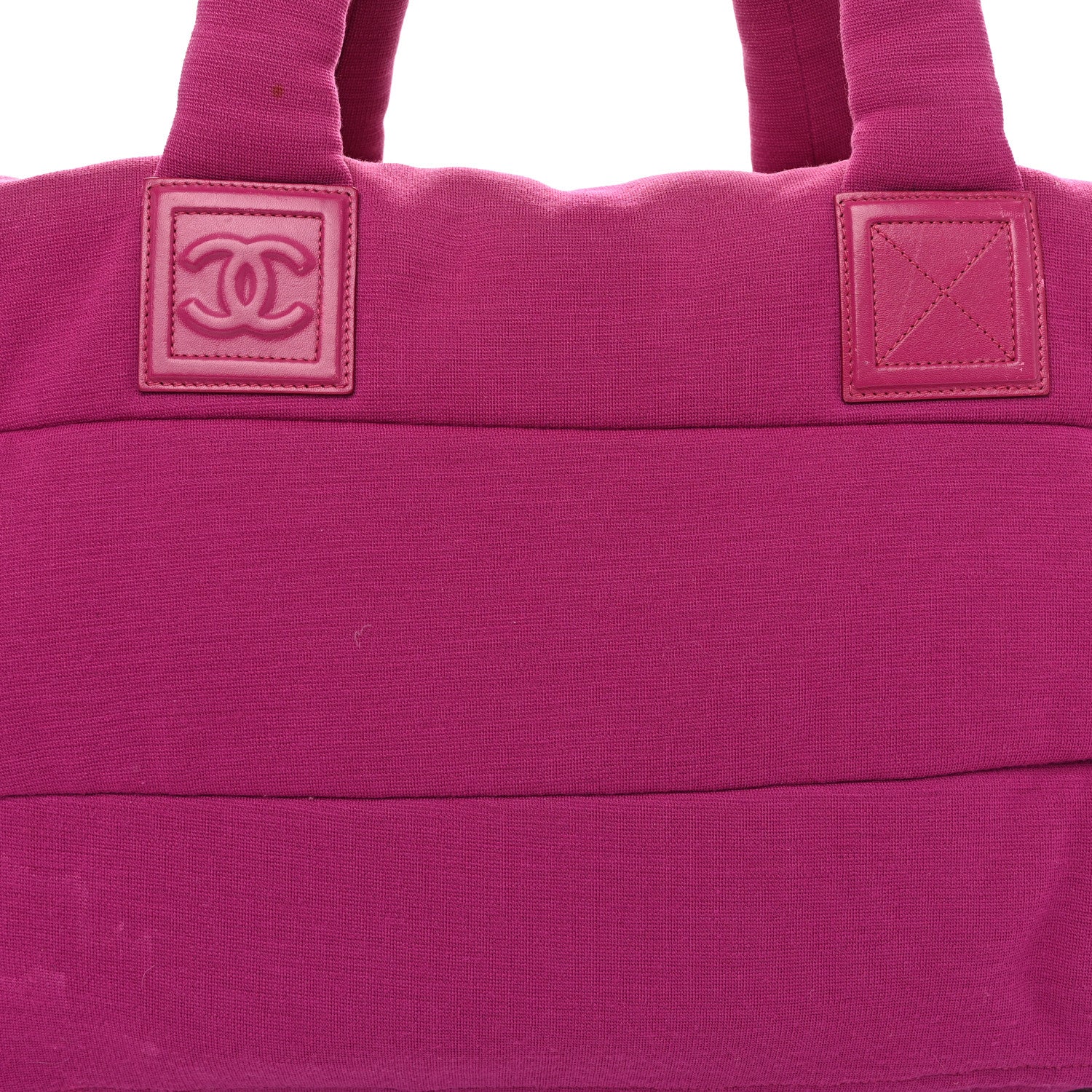 Chanel Lambskin Jersey Quilted Medium Coco Cocoon Reversible Tote Navy Fuchsia 12 of 19