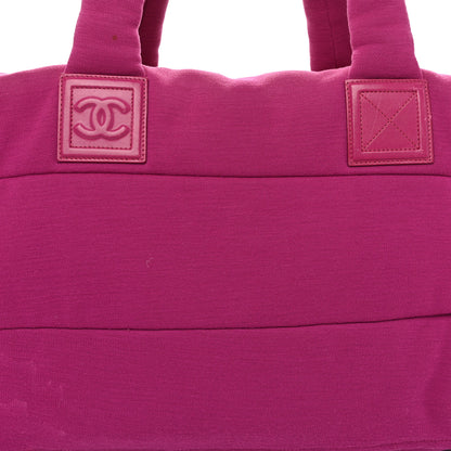 Chanel Lambskin Jersey Quilted Medium Coco Cocoon Reversible Tote Navy Fuchsia 12 of 19