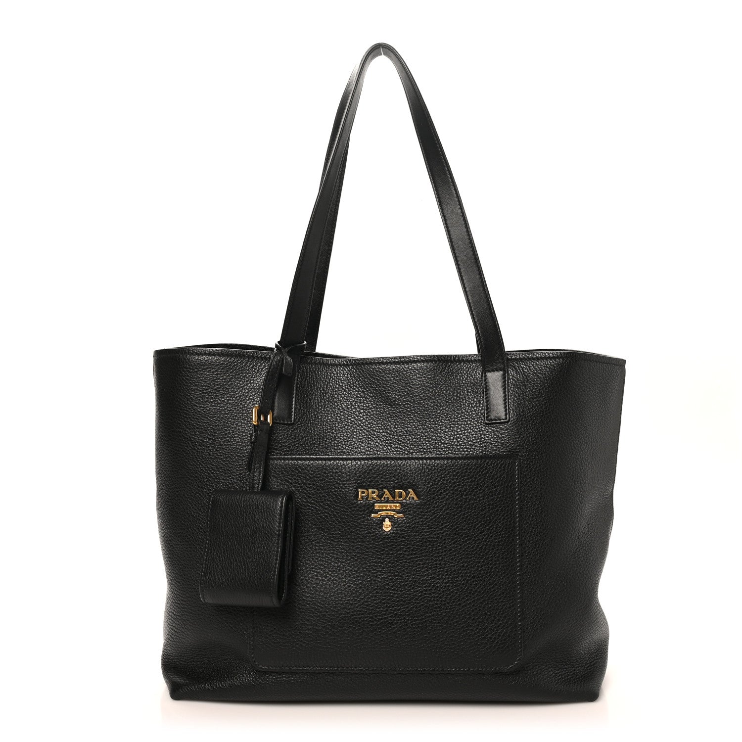 Prada Vitello Daino Pocket Shopping Tote Black 1 of 9