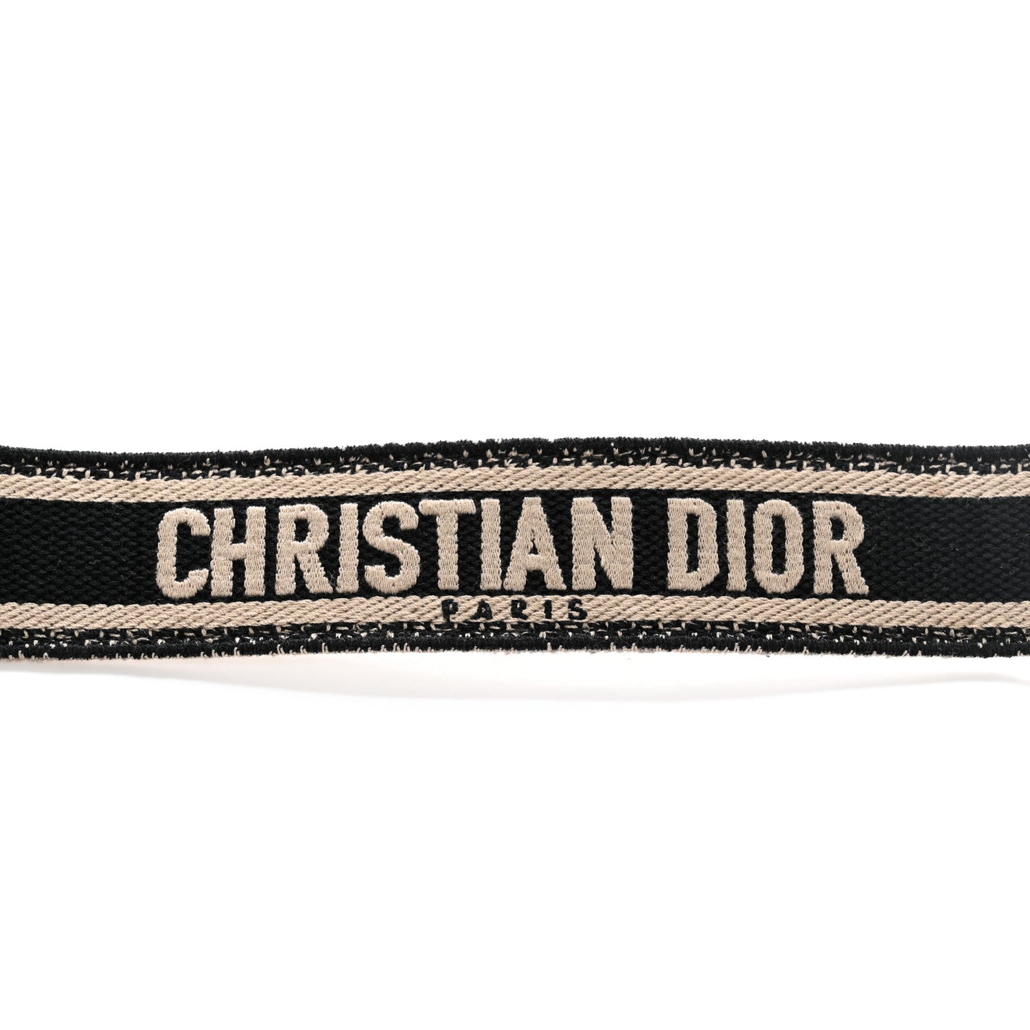 Christian Dior Canvas Embroidered Shoulder Strap Black 4 of 13