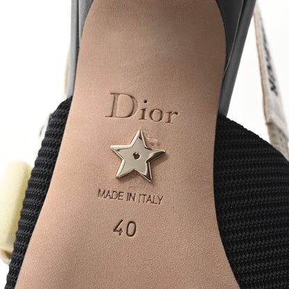 Christian Dior Technical Canvas Ribbon J Adior Slingback 65mm Pumps 40 Black 7 of 10